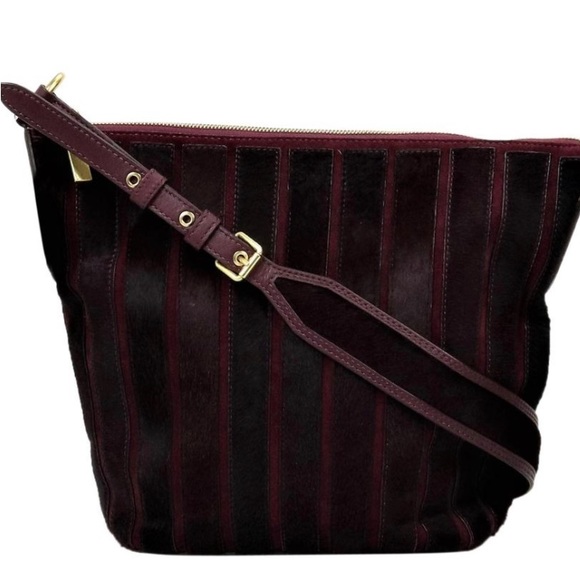 💥NEW💥MICHAEL KORS CALFSKIN/LEATHER PLUM BROOKLYN APPLIQUÉ 30F6GBJL2H - Picture 3 of 16
